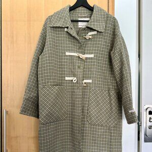 Free Gift! 🎁Retro Aesthetic Coat Small Olaid Grid Horn Buttons